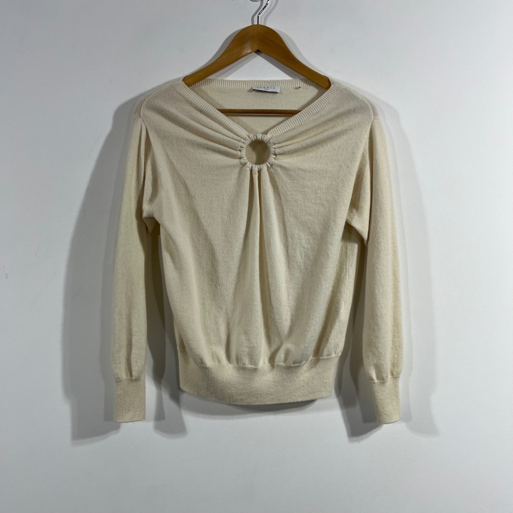 Sandro Parisian Y2K Old Money Wool Cashmere Sweater Womens Medium Quiet Luxury